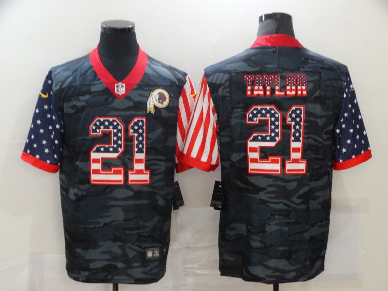 Men Washington Redskins 21 Sean Taylor Camouflage national flag Nike Limited NFL Jersey